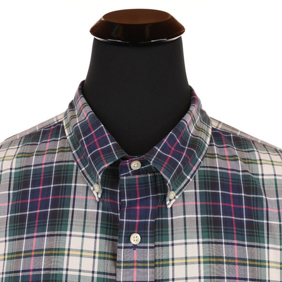 Ralph Lauren Long Sleeve Shirt Size 4XB Big - Green/Blue/White/Pink/Yellow Plaid - Picture 3 of 6